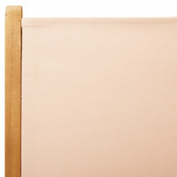 Sedie Giardino Reclinabili 6 pz Beige Tessuto e Legno Massello