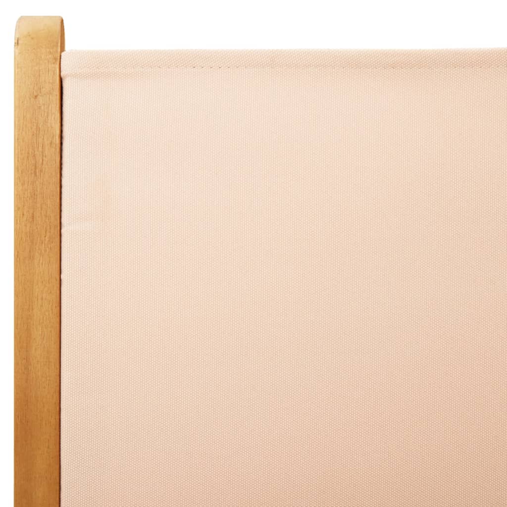 Sedie Giardino Reclinabili 8 pz Beige Tessuto e Legno Massello