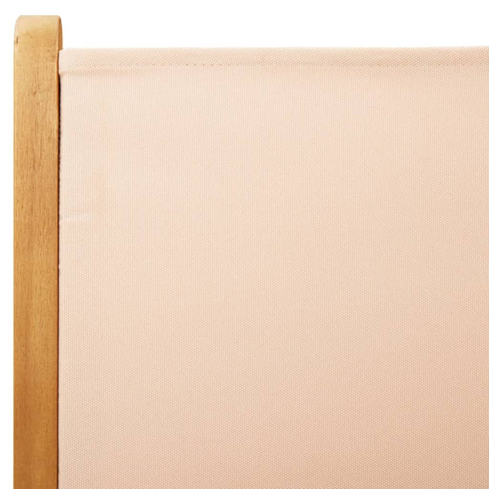 Sedie Giardino Reclinabili 8 pz Beige Tessuto e Legno Massello 3214549