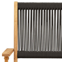 Sedie da Giardino Pieghevoli 8pz Nere Legno Massello di Acacia