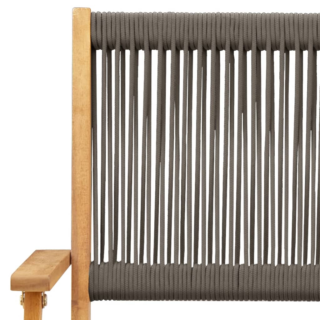 Sedie da Giardino Pieghevoli 6pz Grigie Legno Massello Acacia 3214569