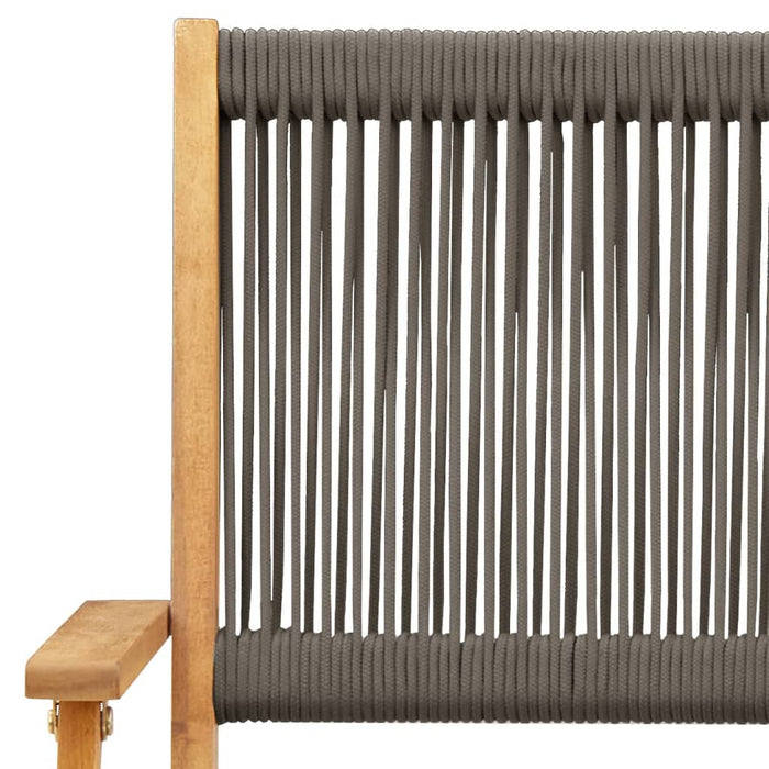 Sedie da Giardino Pieghevoli 6pz Grigie Legno Massello Acacia 3214569