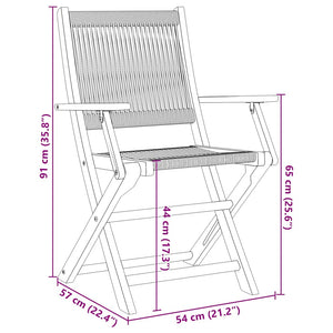Sedie da Giardino Pieghevoli 6pz Grigie Legno Massello Acacia 3214569
