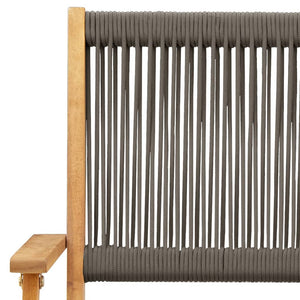 Sedie da Giardino Pieghevoli 8pz Grigie Legno Massello Acacia