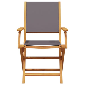 Sedie Giardino Pieghevoli 4pz Antracite Tessuto Legno Massello 3214577