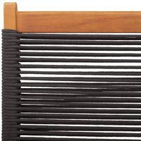 Sedie da Giardino Pieghevoli 4pz Nere Legno Massello di Acacia 3214628