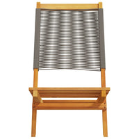 Sedie da Giardino Pieghevoli 6pz Grigie Legno Massello Acacia 3214632