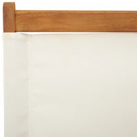 Sedie da Giardino Pieghevoli 4pz Bianco Crema Tessuto e Legno 3214637