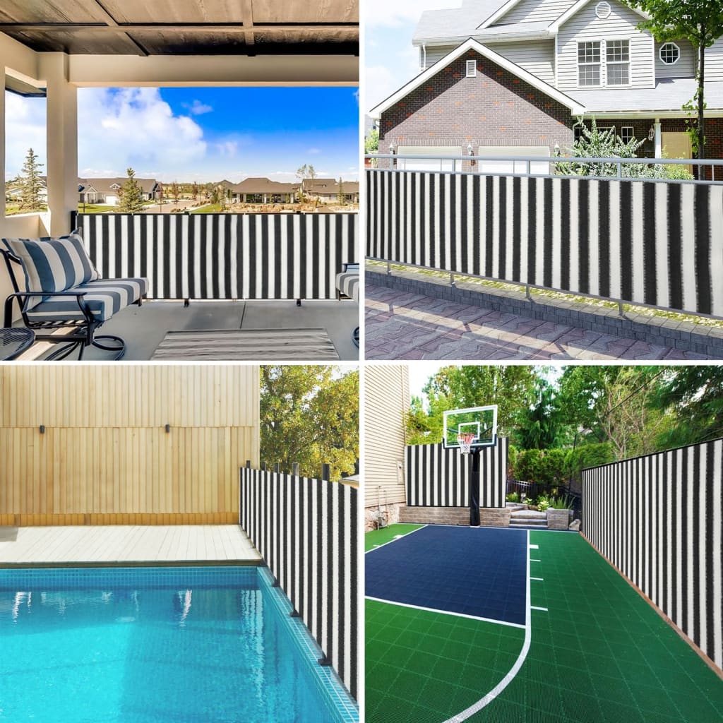 Rete per Privacy Antracite e Bianca 1,8x25 m in HDPE 75 g/m²