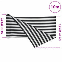 Rete per Privacy Antracite e Bianca 1x10 m in HDPE 195 g/m²