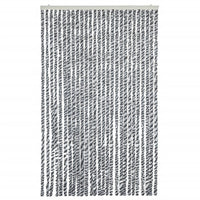 Tenda Antimosche Grigia Nera e Bianca 118x220 cm in Ciniglia 4004882