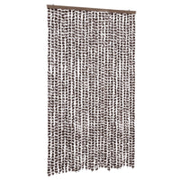 Tenda Antimosche Marrone e Bianca 118x220 cm in Ciniglia