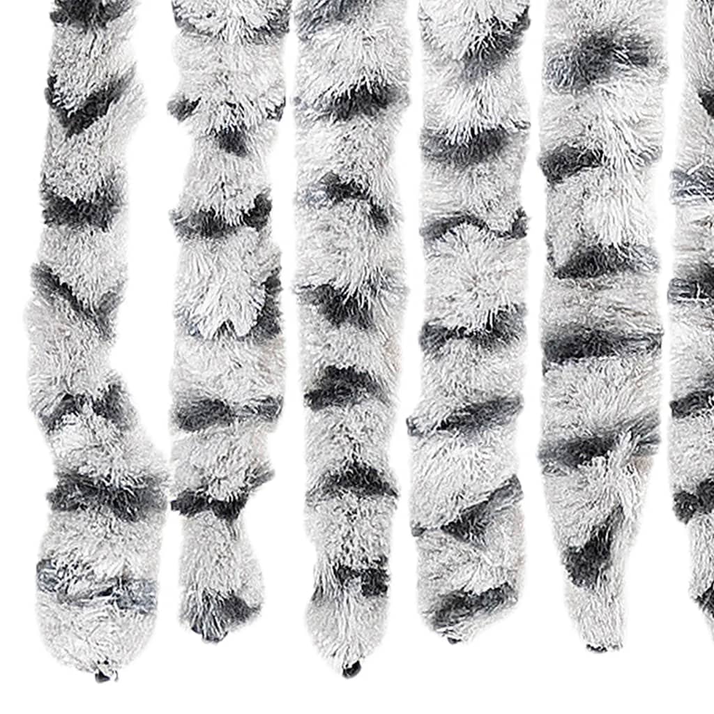 Tenda Antimosche Grigio Chiaro e Grigio Scuro in Ciniglia 4004890