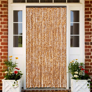 Tenda Antimosche Ocra e Bianca 118x220 cm in Ciniglia