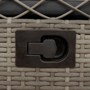 Sedie da Giardino Reclinabili 2 pz Grigio Polyrattan 368663