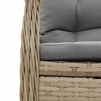 Sedie da Giardino Reclinabili 2 pz Beige Polyrattan 368664