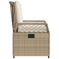 Sedie da Giardino Reclinabili 2 pz Beige Polyrattan 368665