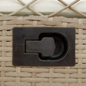 Sedie da Giardino Reclinabili 2 pz Beige Polyrattan 368665