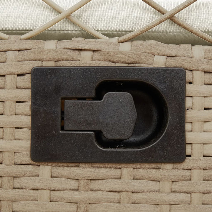 Sedie da Giardino Reclinabili 2 pz Beige Polyrattan 368665