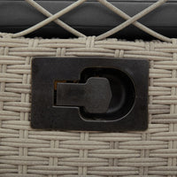 Sedie da Giardino Reclinabili 2 pz Grigio Chiaro Polyrattan 368666