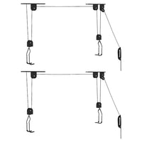 Sollevatori per Bici con Supporto a Soffitto 2 pz 20 kg 156339