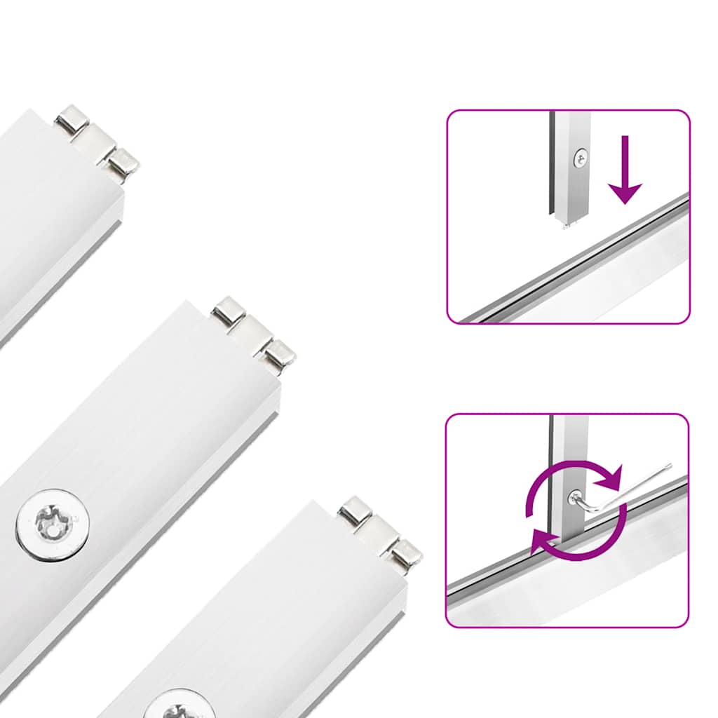 Telaio Serra con Base Argento 169x169x195 cm in Alluminio