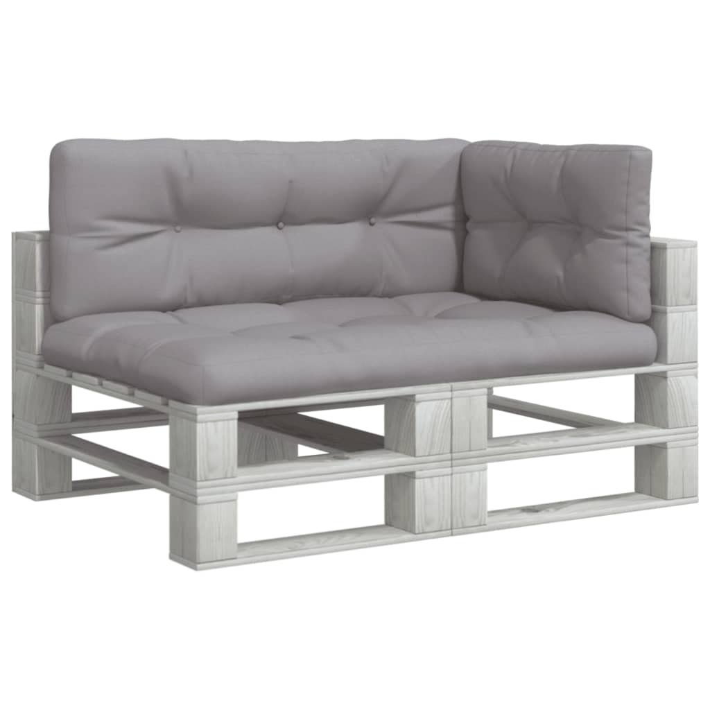 Cuscini per Pallet 3 pz Grigi in Tessuto