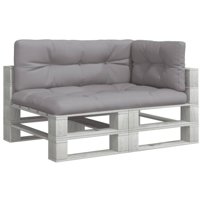 Cuscini per Pallet 3 pz Grigi in Tessuto