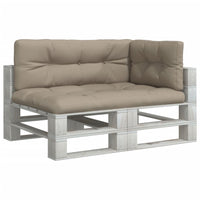 Cuscini per Pallet 3 pz Tortora in Tessuto