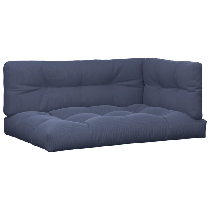 Cuscini per Pallet 3 pz Blu Marino in Tessuto 3217133