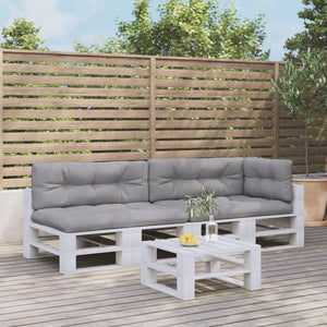 Cuscini per Pallet 5 pz Grigi in Tessuto