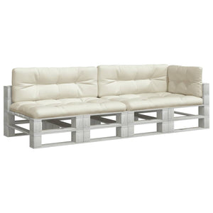 vidaXL Cuscini per Pallet 5 pz Crema in Tessuto