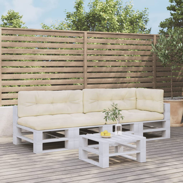 vidaXL Cuscini per Pallet 5 pz Crema in Tessuto