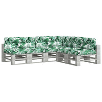 Cuscini per Pallet 7 pz Motivo a Foglie Tessuto 3217153