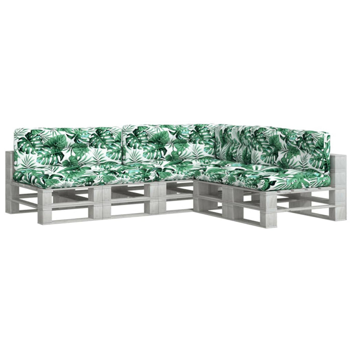 Cuscini per Pallet 7 pz Motivo a Foglie Tessuto 3217153