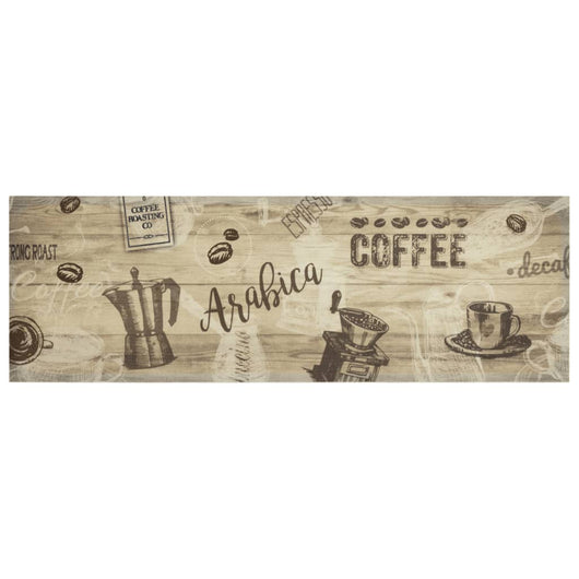 Tappeto da Cucina Lavabile Marrone CaffÃ¨ 60x180 cm in Vellutocod mxl 91039