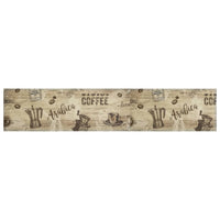 Tappeto da Cucina Lavabile Marrone Caffè 60x300 cm in Velluto