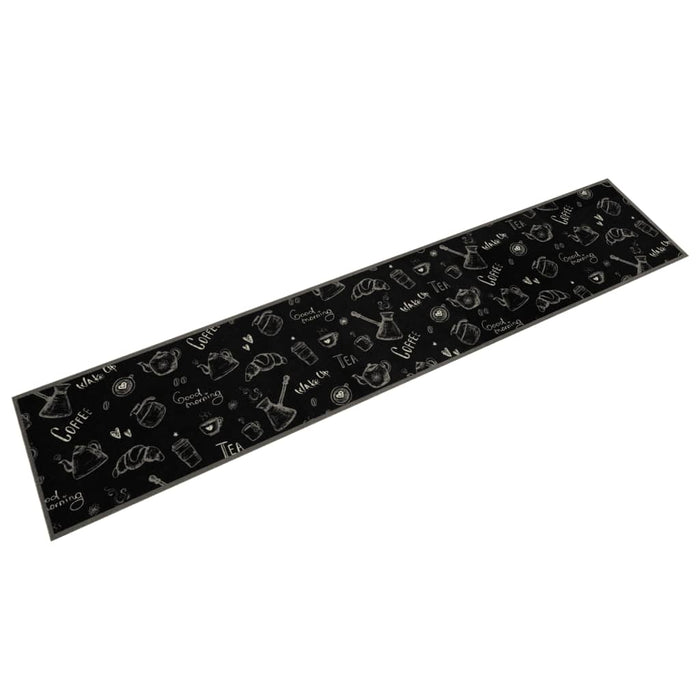 Tappeto da Cucina Lavabile Nero Mattutino 60x300 cm in Vellutocod mxl 115016