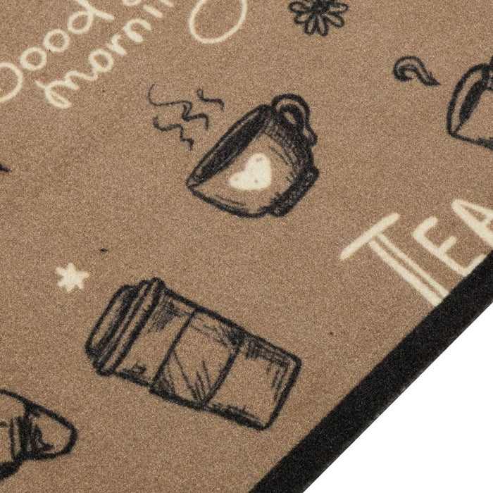 Tappeto da Cucina Lavabile Marrone Mattutino 60x300 cm Velluto 4005589