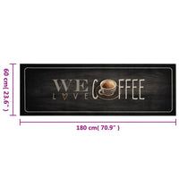 Tappeto da Cucina Lavabile-Tappetino da Cucina Testo Caff¨¨ 60x180 cm in Velluto