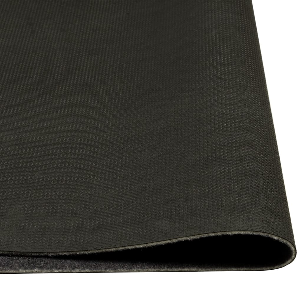 Tappeto da Cucina Lavabile Grigio Vino 45x150 cm in Velluto 4005599