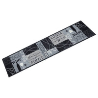 Tappeto da Cucina Lavabile Grigio Vino 60x300 cm in Vellutocod mxl 91045