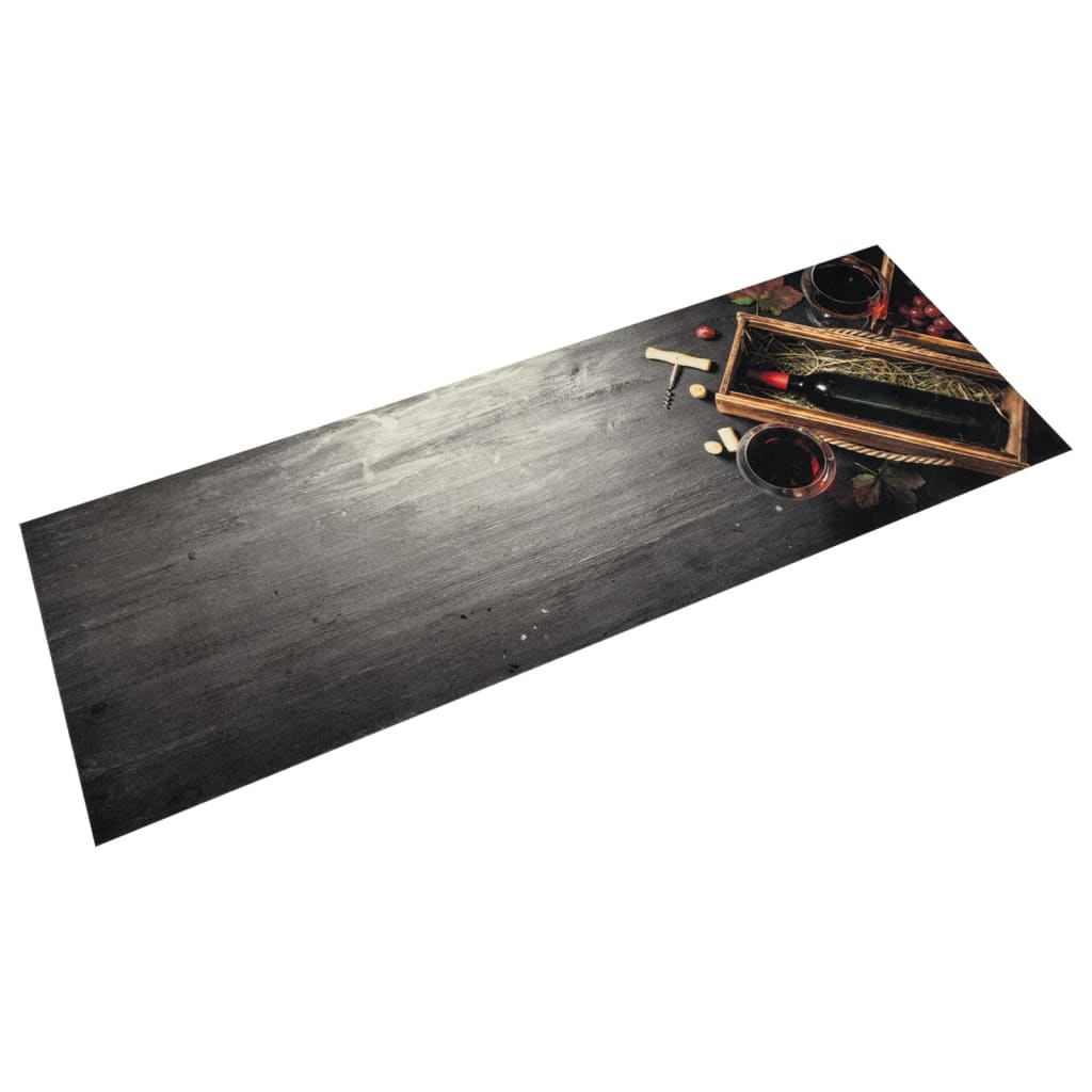 Tappeto da Cucina Lavabile Bottiglia Vino 60x180 cm in Vellutocod mxl 91046