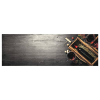 Tappeto da Cucina Lavabile Bottiglia Vino 60x180 cm in Velluto 4005603