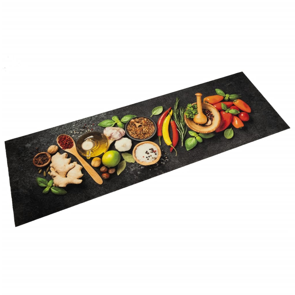 Tappeto da Cucina Lavabile Spezie 60x180 cm Vellutocod mxl 91049