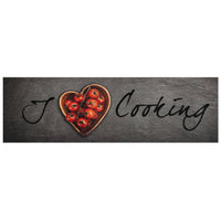 Tappeto da Cucina Lavabile Testo Cucinare 45x150 cm in Vellutocod mxl 91048