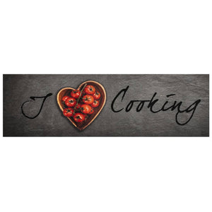 Tappeto da Cucina Lavabile Testo Cucinare 45x150 cm in Velluto 4005617