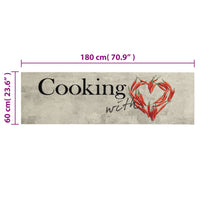 Tappeto da Cucina Lavabile Cucinare 60x180 cm in Velluto