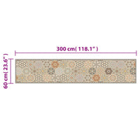 Tappeto da Cucina Lavabile Pastello Esagono 60x300 cm Velluto