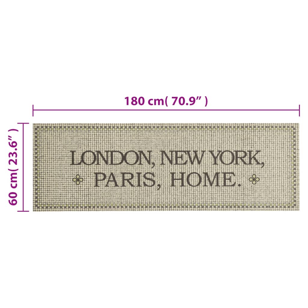 Tappeto da Cucina Lavabile-Tappetino da Cucina Casa Maiuscolo 60x180 cm Velluto